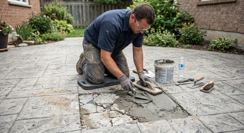 Decorative Concrete Repair in Brighton, MI